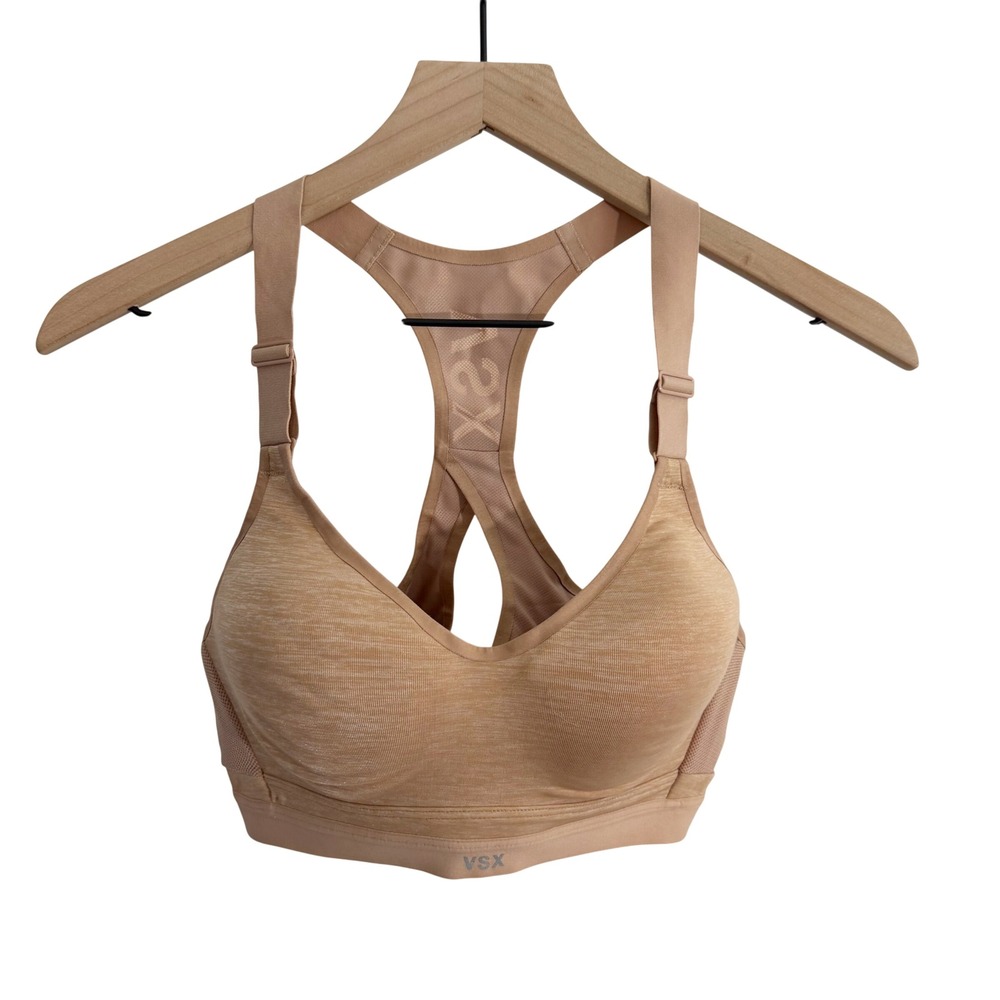 Victoria's Secret Sport Bra Tan Size 36B Work Out Activewear Athleisure Gym